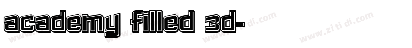 Academy Filled 3D字体转换